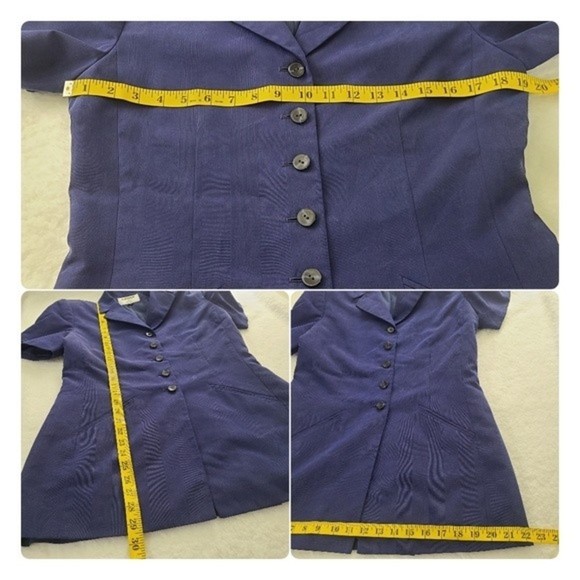 Kasper for ASL Womens Blue Short Sleeve Jacket and Skirt Suit Set Size 8 - Picture 9 of 12